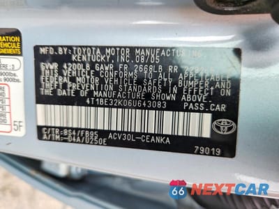 Zdjęcie 12 z 12 samochodu: 2006 TOYOTA CAMRY LE VIN:4T1BE32K06U643083 - miniatura