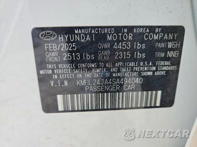 Zdjęcie 12 z 12 samochodu: 2025 HYUNDAI SONATA SE VIN:KMHL24JA4SA494040 - miniatura