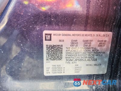 Zdjęcie 13 z 13 samochodu: 2018 CHEVROLET TRAX 1LT VIN:3GNCJPSB5JL417319 - miniatura