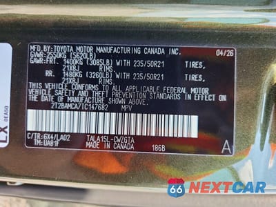 Zdjęcie 12 z 12 samochodu: 2026 LEXUS RX 350 LUXURY VIN:2T2BAMCA7TC147682 - miniatura