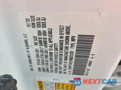 Zdjęcie 13 z 13 samochodu: 2021 HONDA PILOT EXL VIN:5FNYF5H57MB015701 - miniatura