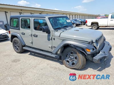 Czwarte zdjęcie samochodu z boku: 2023 JEEP WRANGLER SPORT VIN:1C4HJXDG6PW522428 - miniatura