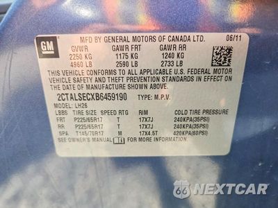 Zdjęcie 13 z 13 samochodu: 2011 GMC TERRAIN SLE VIN:2CTALSECXB6459190 - miniatura