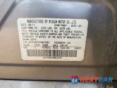 Zdjęcie 12 z 12 samochodu: 2012 INFINITI G25 SEDAN BASE VIN:JN1DV6APXCM810351 - miniatura