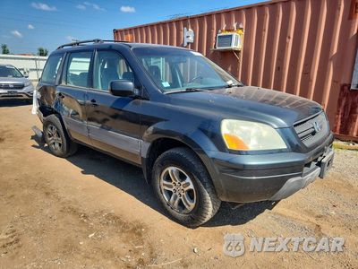 Czwarte zdjęcie samochodu z boku: 2004 HONDA PILOT LX VIN:2HKYF18124H520844 - miniatura
