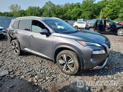 Czwarte zdjęcie samochodu z boku: 2021 NISSAN ROGUE PLATINUM VIN:JN8AT3DD4MW312744 - miniatura