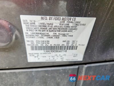 Zdjęcie 12 z 12 samochodu: 2011 LINCOLN MKS VIN:1LNHL9DR3BG607748 - miniatura