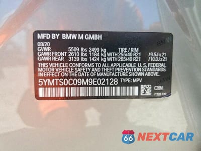 Zdjęcie 12 z 12 samochodu: 2021 BMW X3 M COMPETITION/M VIN:5YMTS0C09M9E02128 - miniatura
