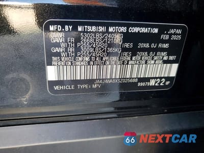 Zdjęcie 13 z 13 samochodu: 2025 MITSUBISHI OUTLANDER SEL VIN:JA4J4WA8XSZ025688 - miniatura