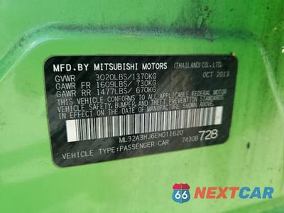 Zdjęcie 12 z 12 samochodu: 2014 MITSUBISHI MIRAGE DE VIN:ML32A3HJ6EH011620 - miniatura