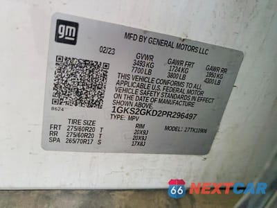 Zdjęcie 14 z 14 samochodu: 2023 GMC YUKON XL K1500 SLT VIN:1GKS2GKD2PR296497 - miniatura