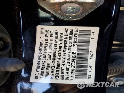 Zdjęcie 13 z 13 samochodu: 2019 HONDA CIVIC SPORT VIN:19XFC2E83KE003951 - miniatura