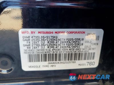 Zdjęcie 13 z 13 samochodu: 2016 MITSUBISHI OUTLANDER ES VIN:JA4AD2A3XGZ025789 - miniatura