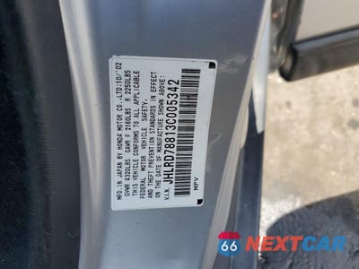 Zdjęcie 12 z 12 samochodu: 2003 HONDA CR-V EX VIN:JHLRD78813C005342 - miniatura