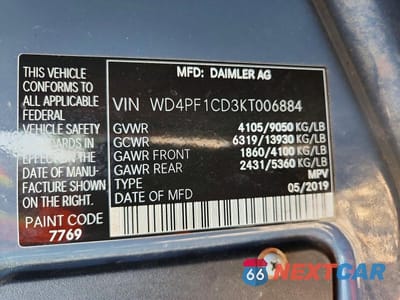 Zdjęcie 13 z 13 samochodu: 2019 MERCEDES-BENZ SPRINTER 2500/3500 DELIVERY VAN VIN:WD4PF1CD3KT006884 - miniatura