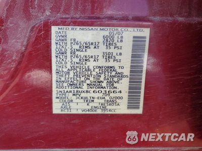 Zdjęcie 13 z 13 samochodu: 2008 NISSAN PATHFINDER S VIN:5N1AR18UX8C603664 - miniatura