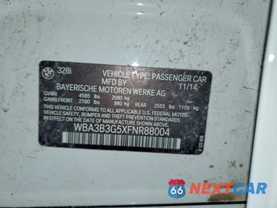 Zdjęcie 12 z 12 samochodu: 2015 BMW 328 XI VIN:WBA3B3G5XFNR88004 - miniatura