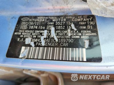 Zdjęcie 23 z 24 samochodu: 2012 HYUNDAI ACCENT GLS VIN:KMHCT4AE1CU189790 - miniatura