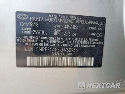 Zdjęcie 13 z 13 samochodu: 2019 HYUNDAI SONATA SE VIN:5NPE24AF2KH750936 - miniatura