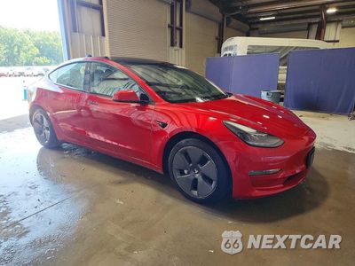 Czwarte zdjęcie samochodu z boku: 2022 TESLA MODEL 3 VIN:5YJ3E1EA7NF370361 - miniatura