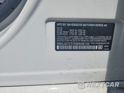 Zdjęcie 12 z 12 samochodu: 2019 BMW 530 XI VIN:WBAJA7C57KWW48109 - miniatura