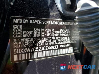Zdjęcie 13 z 13 samochodu: 2018 BMW X4 XDRIVEM40I VIN:5UXXW7C52J0Z44833 - miniatura