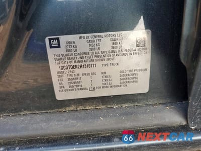 Zdjęcie 12 z 12 samochodu: 2017 CHEVROLET COLORADO Z71 VIN:1GCGTDEN2H1310111 - miniatura