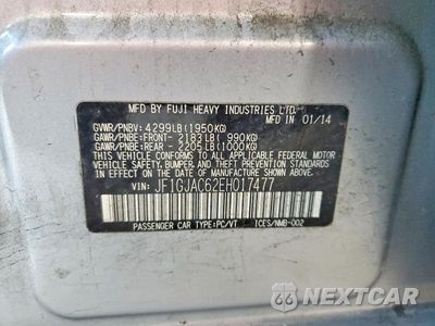 Zdjęcie 13 z 13 samochodu: 2014 SUBARU IMPREZA PREMIUM VIN:JF1GJAC62EH017477 - miniatura