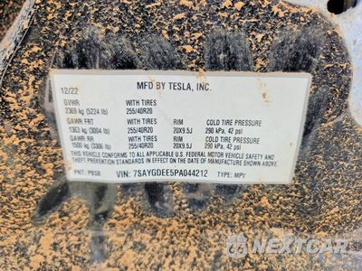 Zdjęcie 13 z 13 samochodu: 2023 TESLA MODEL Y VIN:7SAYGDEE5PA044212 - miniatura