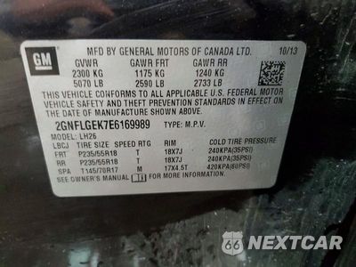 Zdjęcie 13 z 13 samochodu: 2014 CHEVROLET EQUINOX LT VIN:2GNFLGEK7E6169989 - miniatura