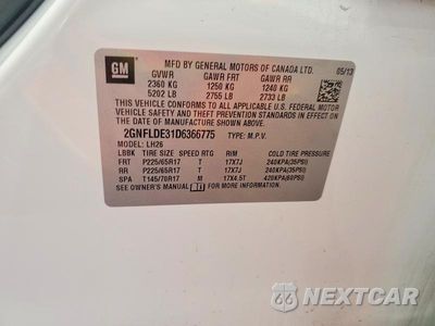 Zdjęcie 13 z 13 samochodu: 2013 CHEVROLET EQUINOX LT VIN:2GNFLDE31D6366775 - miniatura
