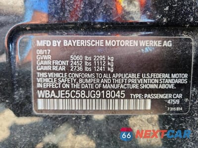 Zdjęcie 12 z 12 samochodu: 2018 BMW 540 I VIN:WBAJE5C58JG918045 - miniatura