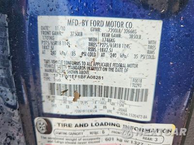 Zdjęcie 13 z 13 samochodu: 2011 FORD F150 SUPERCREW VIN:1FTFW1EF1BFA08281 - miniatura