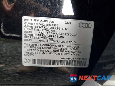 Zdjęcie 14 z 14 samochodu: 2023 AUDI Q5 PREMIUM 40 VIN:WA1ABAFY7P2117908 - miniatura