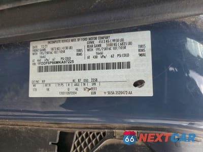 Zdjęcie 12 z 12 samochodu: 2021 FORD TRANSIT DELIVERY TRUCK VIN:1FDDF6P86MKA97225 - miniatura