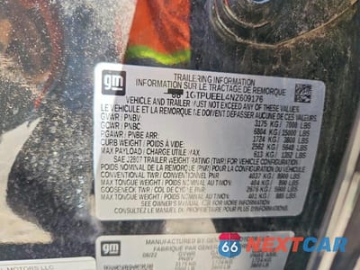 Zdjęcie 12 z 12 samochodu: 2022 GMC SIERRA K1500 AT4 VIN:1GTPUEEL4NZ609176 - miniatura