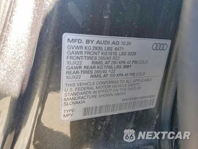 Zdjęcie 14 z 14 samochodu: 2025 AUDI Q8 PREMIUM PLUS S-LINE VIN:WA1EVBF16SD014297 - miniatura