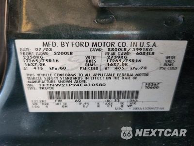 Zdjęcie 12 z 12 samochodu: 2004 FORD F250 SUPER DUTY VIN:1FTNW21P94EA10580 - miniatura