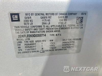 Zdjęcie 13 z 13 samochodu: 2016 CHEVROLET EQUINOX LS VIN:2GNFLEEK9G6350714 - miniatura