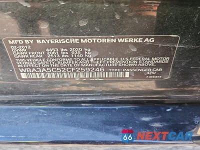 Zdjęcie 13 z 13 samochodu: 2012 BMW 328 I VIN:WBA3A5C52CF259246 - miniatura