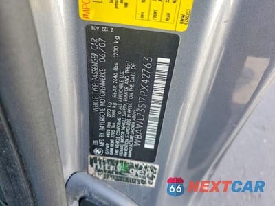 Zdjęcie 12 z 12 samochodu: 2007 BMW 335 I VIN:WBAWL73517PX42763 - miniatura