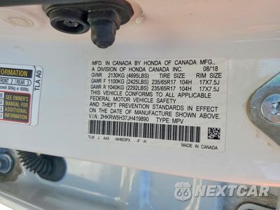 Zdjęcie 13 z 13 samochodu: 2018 HONDA CR-V LX VIN:2HKRW5H37JH419890 - miniatura