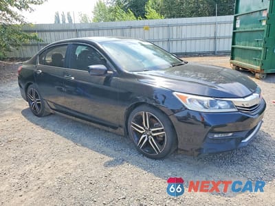 Czwarte zdjęcie samochodu z boku: 2017 HONDA ACCORD SPORT VIN:1HGCR2F54HA125494 - miniatura