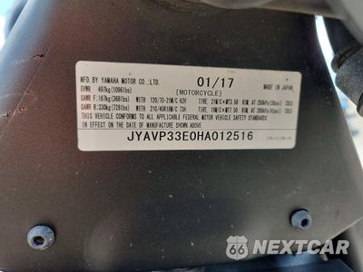 Zdjęcie 9 z 9 samochodu: 2017 YAMAHA XVS1300 CU VIN:JYAVP33E0HA012516 - miniatura
