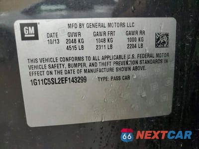 Zdjęcie 12 z 12 samochodu: 2014 CHEVROLET MALIBU 1LT VIN:1G11C5SL2EF143299 - miniatura