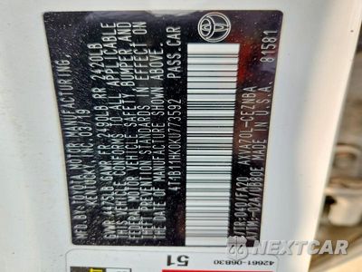 Zdjęcie 13 z 13 samochodu: 2019 TOYOTA CAMRY LE VIN:4T1B11HK0KU773592 - miniatura