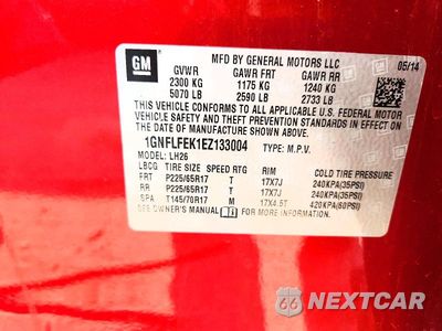 Zdjęcie 13 z 13 samochodu: 2014 CHEVROLET EQUINOX VIN:1GNFLFEK1EZ133004 - miniatura