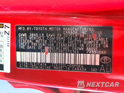 Zdjęcie 12 z 12 samochodu: 2006 TOYOTA MATRIX BASE VIN:2T1KR30E66C575164 - miniatura