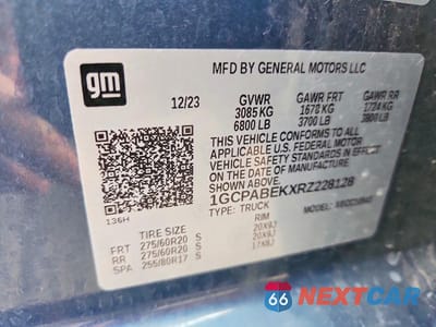 Zdjęcie 12 z 12 samochodu: 2024 CHEVROLET SILVERADO C1500 CUSTOM VIN:1GCPABEKXRZ228128 - miniatura