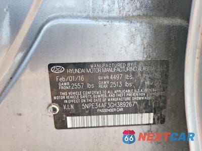 Zdjęcie 12 z 12 samochodu: 2016 HYUNDAI SONATA SPORT VIN:5NPE34AF3GH389267 - miniatura